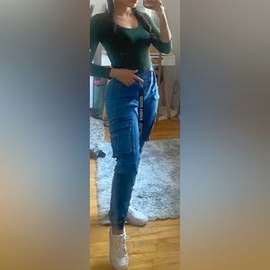 Stretch street wear multi pockets jeans